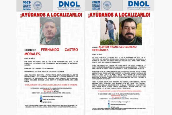 Cuatro traileros desaparecieron en Matías Romero, Oaxaca, desde el 20 de noviembre; salieron de Tamaulipas