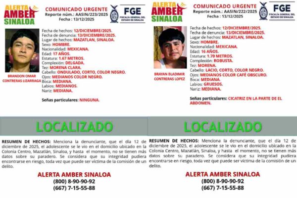 Localizan con vida a 13 jornaleros desaparecidos en Concordia y a dos adolescentes en Mazatlán, Sinaloa