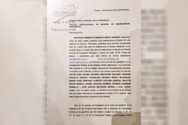 Morenistas denuncian a Cabeza de Vaca ante la FGR por “huachicol fiscal”; es persecución política, dice