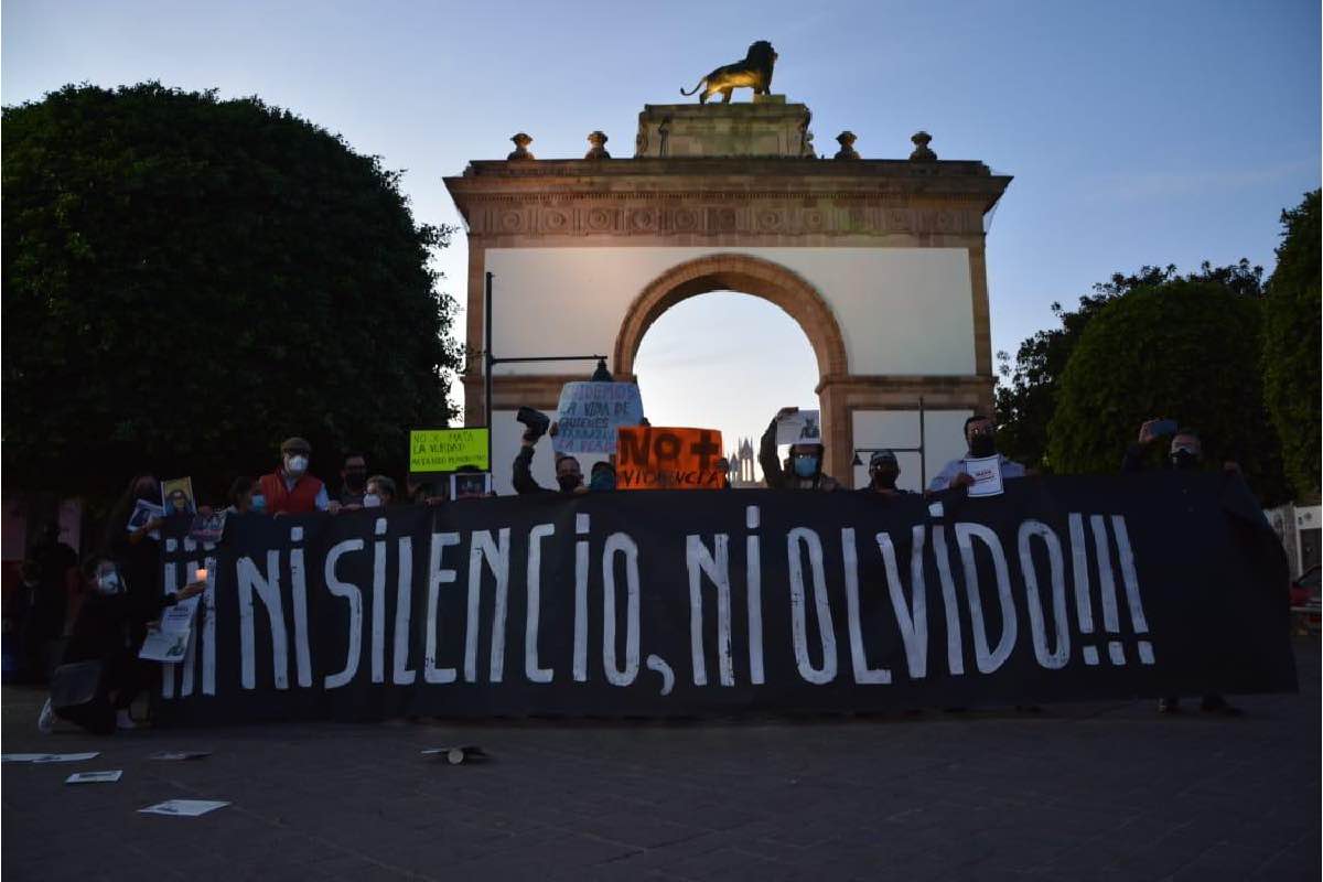 Protesta en León Guanajuato contra los asesinatos de periodistas en México. Foto: Jessica de la Cruz