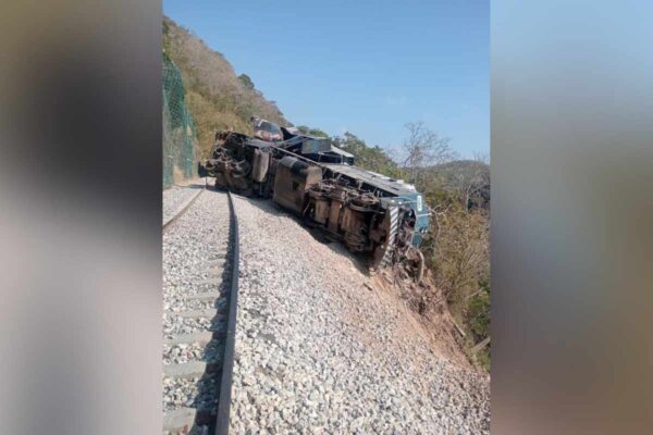 Tren Interoceánico descarrilado Oaxaca
