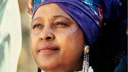 Portada del documental Winni Mandela ¿Santa negra o pecadora?\nTítulo original: Winnie Mandela: Black Saint or Sinner?\nProducción: Sudáfrica, 2015\nDirección: Ruud Elmendorp\nGuion: Ruud Elmendorp\n