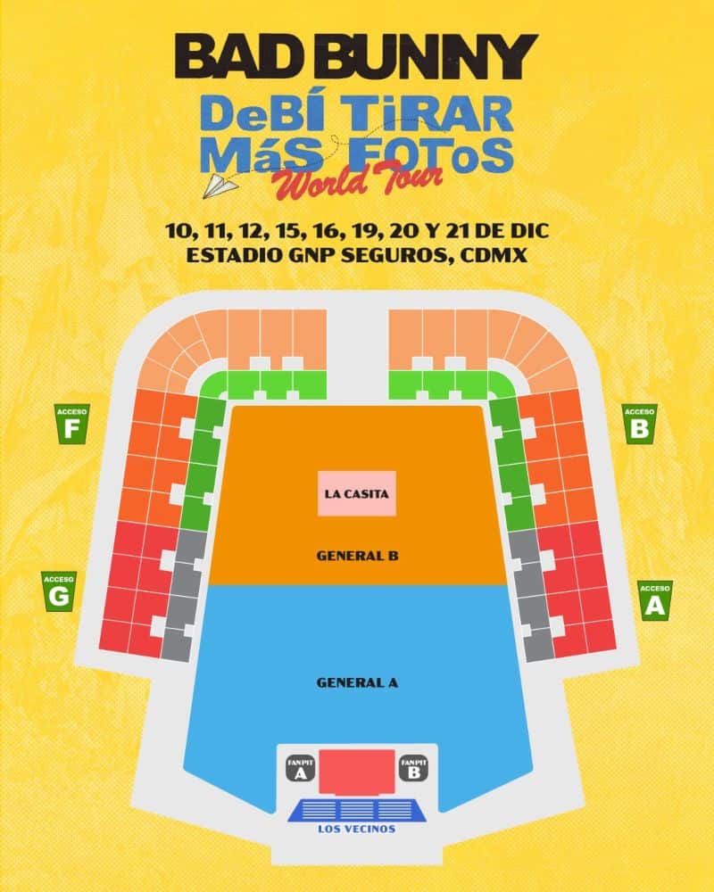 bad bunny casita cdmx estadio gnp