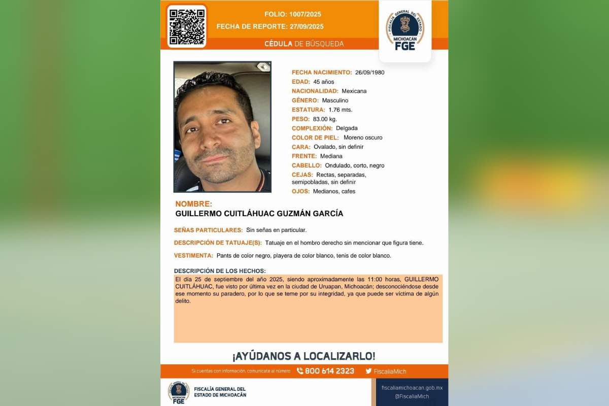 A tres meses sin Guillermo: la sombra del narco, omisiones en la investigación y una familia desesperada en Uruapan