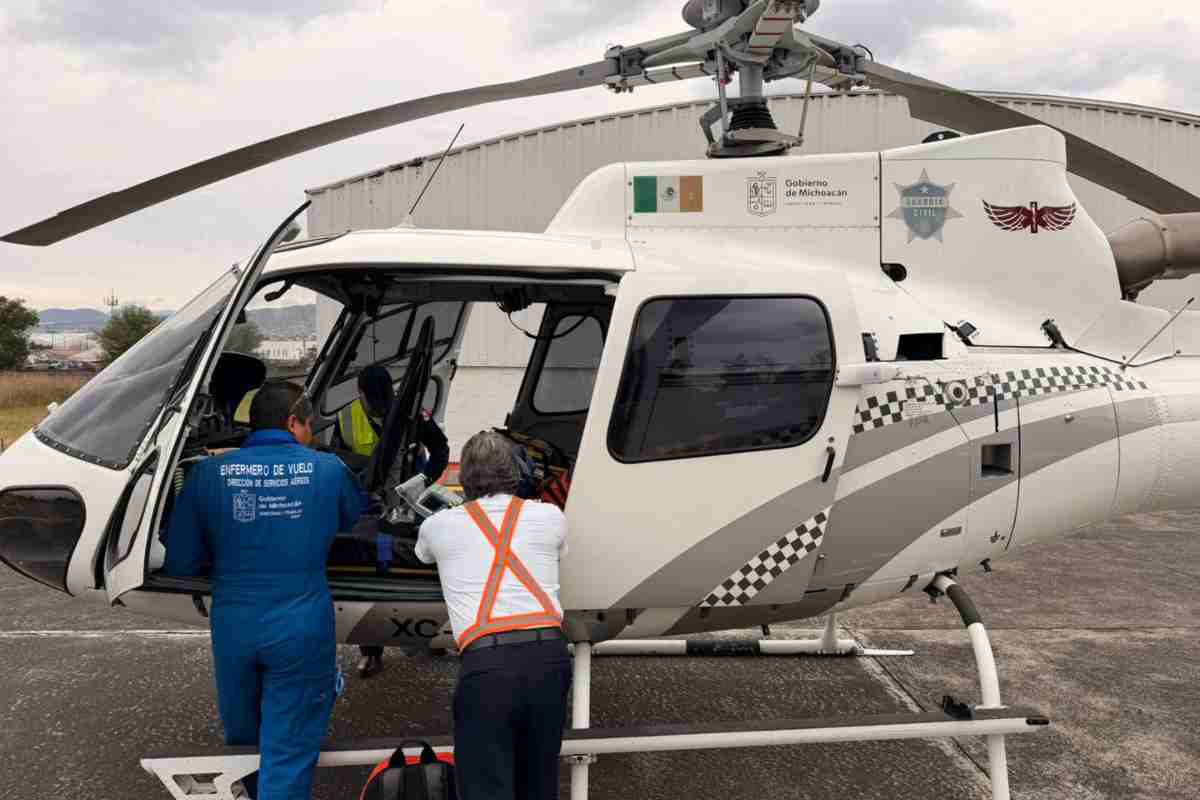 helicóptero lesionados Coahuayana Michoacán