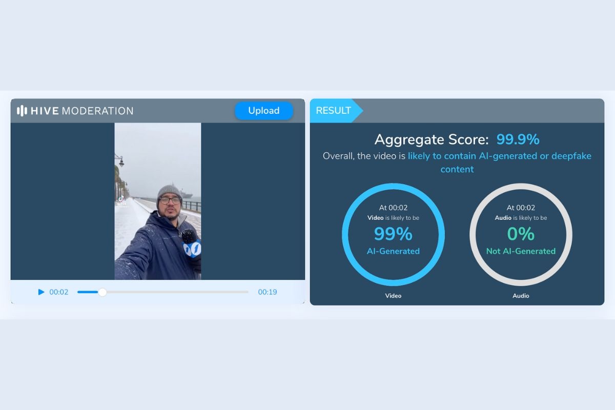 Un video que circula en TikTok supuestamente exhibe a un reportero que muestra nieve en “el puerto jarocho”; sin embargo, es falso que haya nevado en Veracruz.