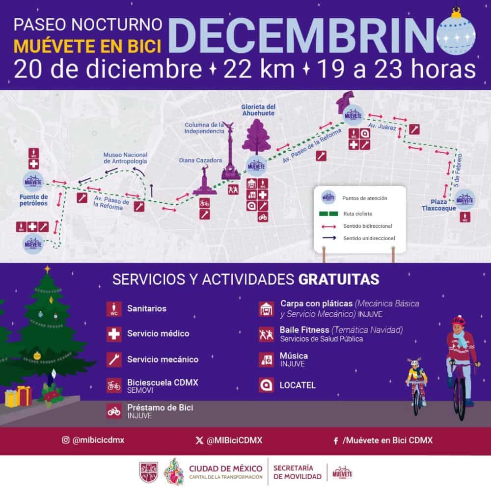 paseo nocturno decembrino 2025 ruta