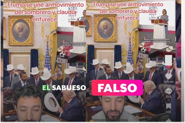 El presidente de Estados Unidos utilizó un sombrero blanco para homenajear a un equipo olímpico de hockey, no por haberse afiliado al movimiento político fundado por el exalcalde michoacano.