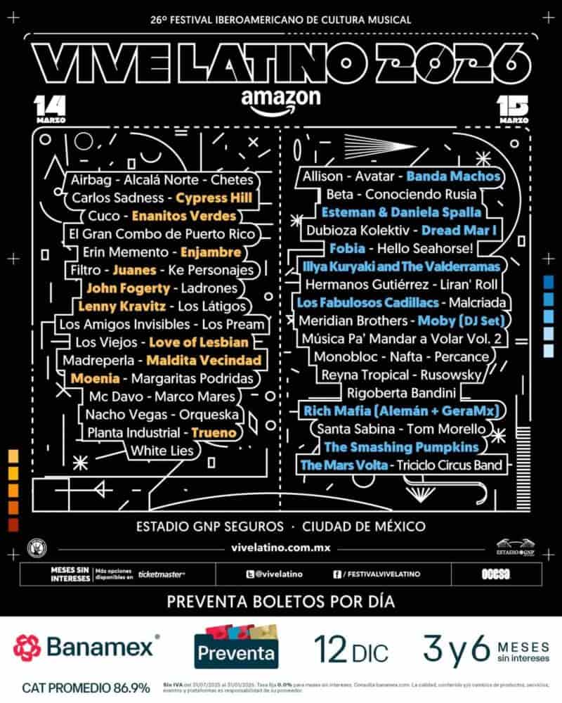 vive latino 2026 cartel lineup