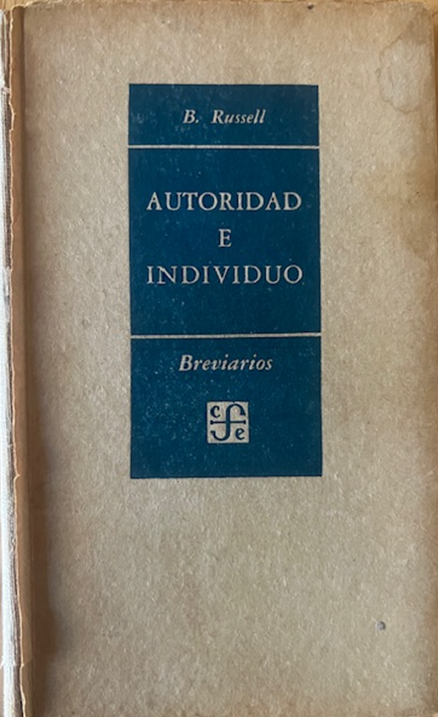 Portada del libro Autoridad e Individuo, de Bertrand Russell