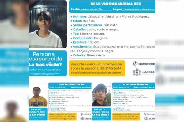 Desaparecen cinco adolescentes de entre 14 y 15 años en Ixtlahuacán de los Membrillos, Jalisco