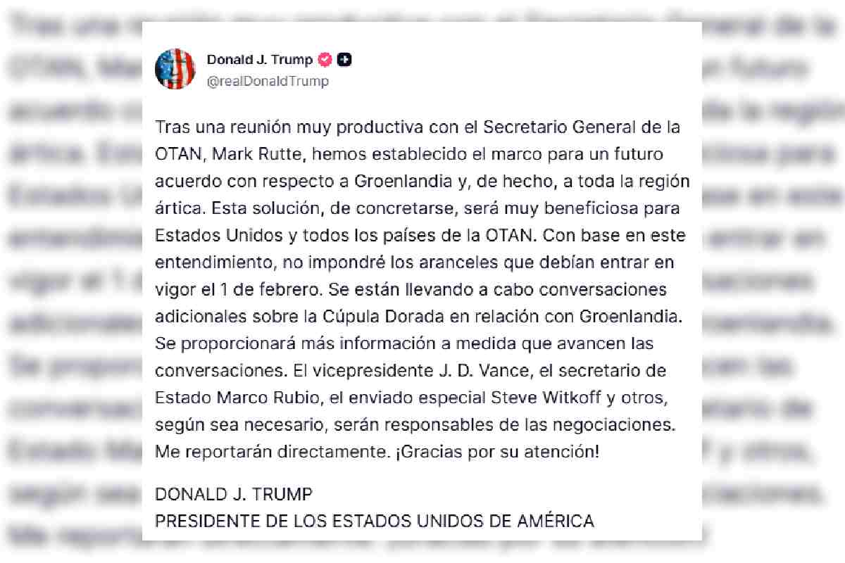 Donald Trump Groenlandia Truth Social