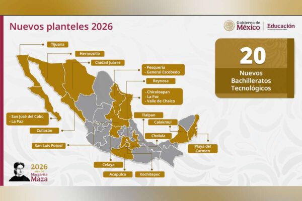Mapa nuevos bachilleratos México 2026