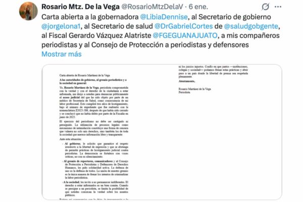 Periodista de Guanajuato denuncia acoso judicial por reapertura de expediente cerrado