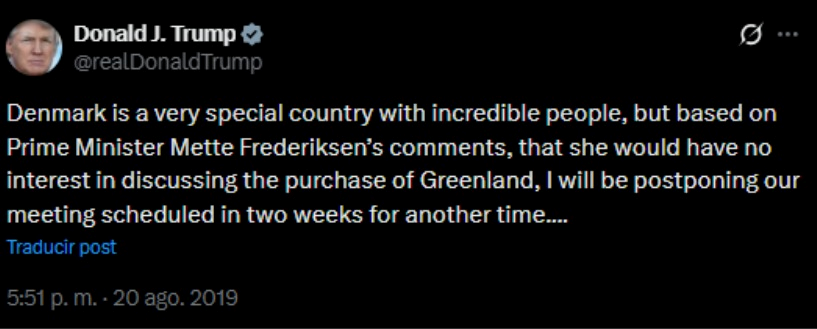 Trump y Dinamarca