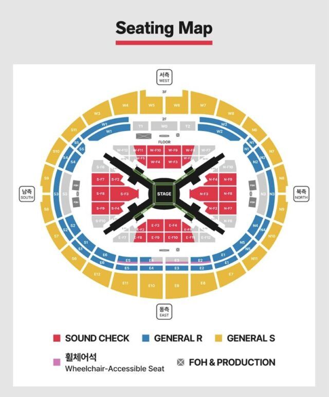 bts mapa concierto corea