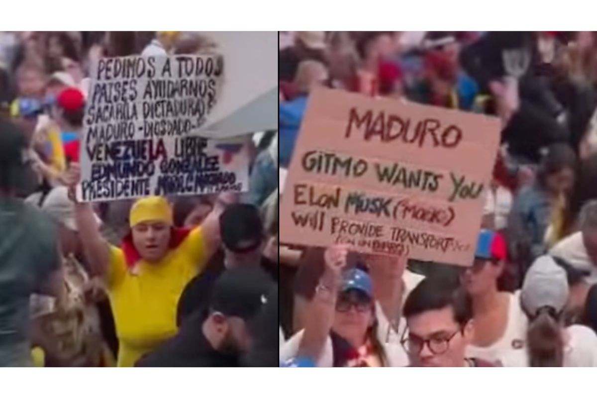 Contrario a lo que se asegura en redes sociales, este video no es de una celebración en la ciudad de Nueva York después de la captura de Nicolás Maduro, sino de una protesta en 2024. 