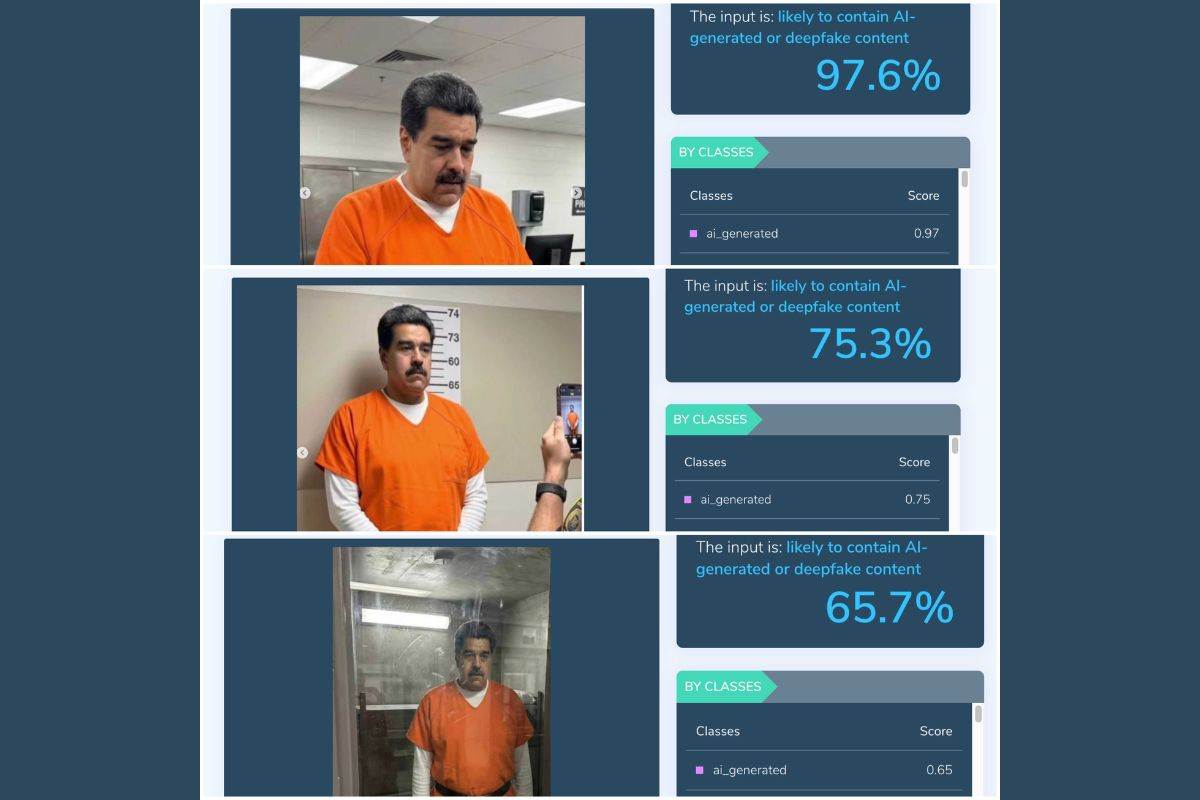 Las fotos donde se ve al presidente de Venezuela mientras le miden la estatura y registran sus huellas dactilares no son reales. Sin embargo, se han viralizado fuertemente en las redes sociales.