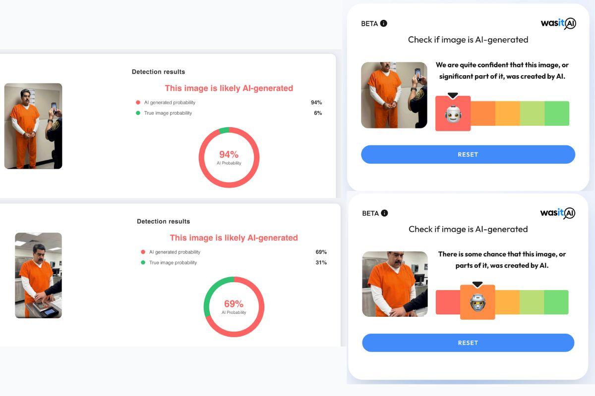 Las fotos donde se ve al presidente de Venezuela mientras le miden la estatura y registran sus huellas dactilares no son reales. Sin embargo, se han viralizado fuertemente en las redes sociales.
