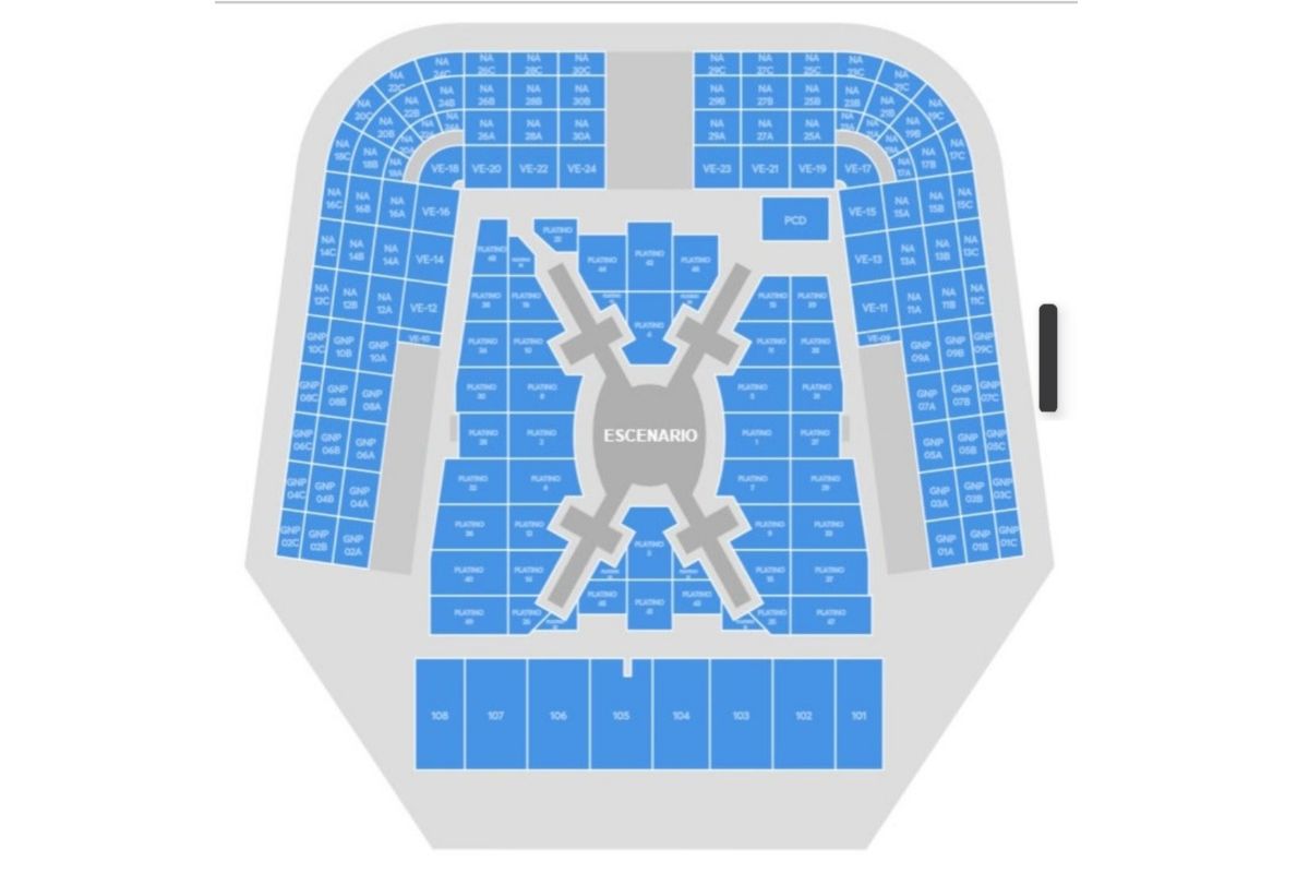 mapa conciertos bts estadio gnp