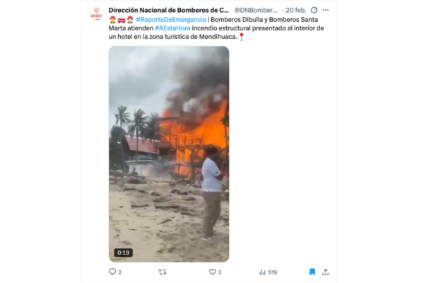 La secuencia original del video viral se grabó el 20 de febrero en Santa Marta, Colombia, y el incidente no tiene relación con los hechos violentos ocurridos en Jalisco tras el abatimiento de Nemesio Oseguera Cervantes.