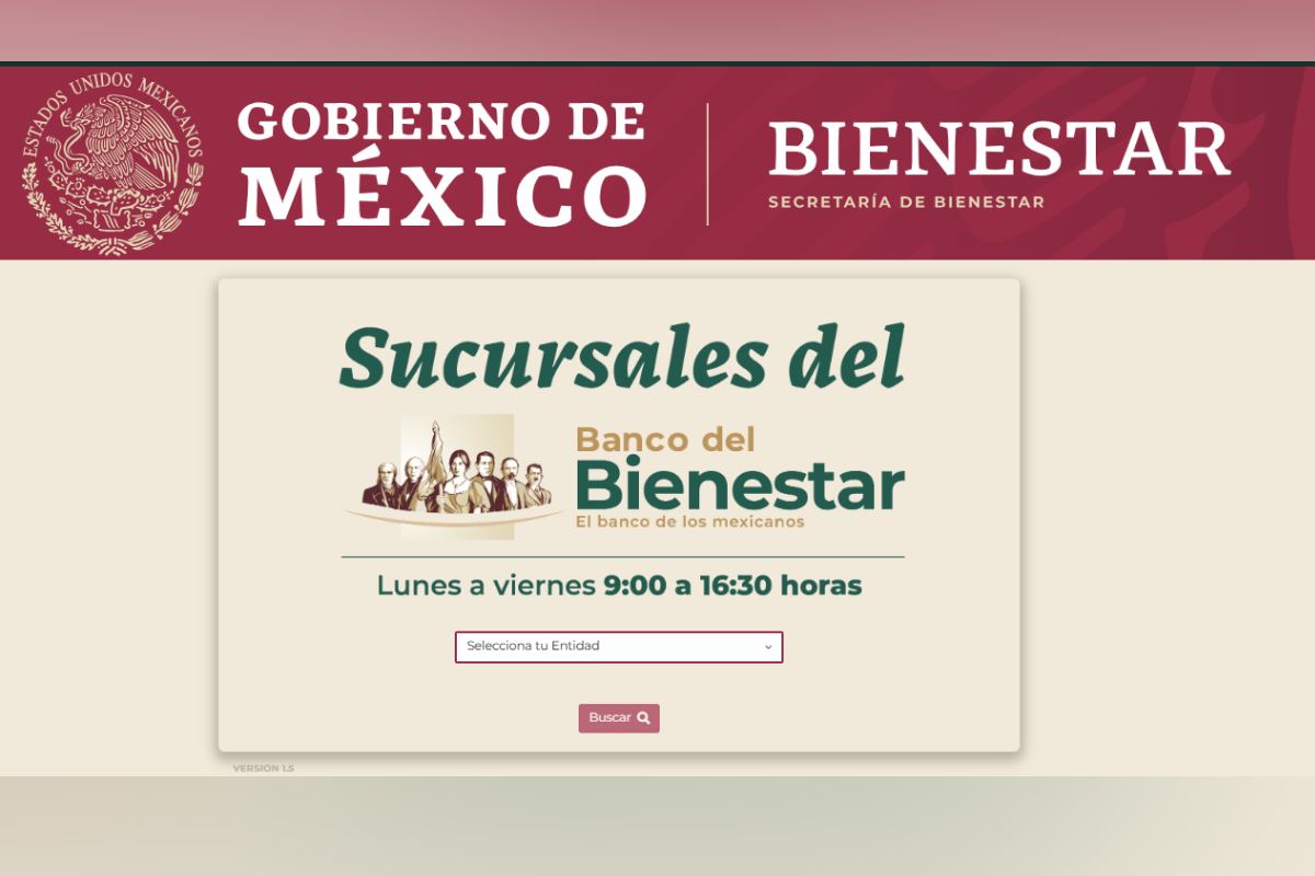 Buscador sucursales banco del bienestar