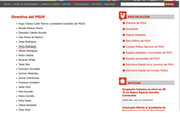 La declaración de la presidenta encargada de Venezuela fue sacada de contexto. En realidad, el material se publicó originalmente en febrero de 2018; su salida del partido fue para apoyar la candidatura de Nicolás Maduro, pero se reincorporó meses después. 