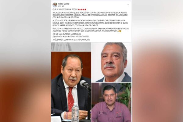 Grecia Quiroz asesinato carlos manzo responsables