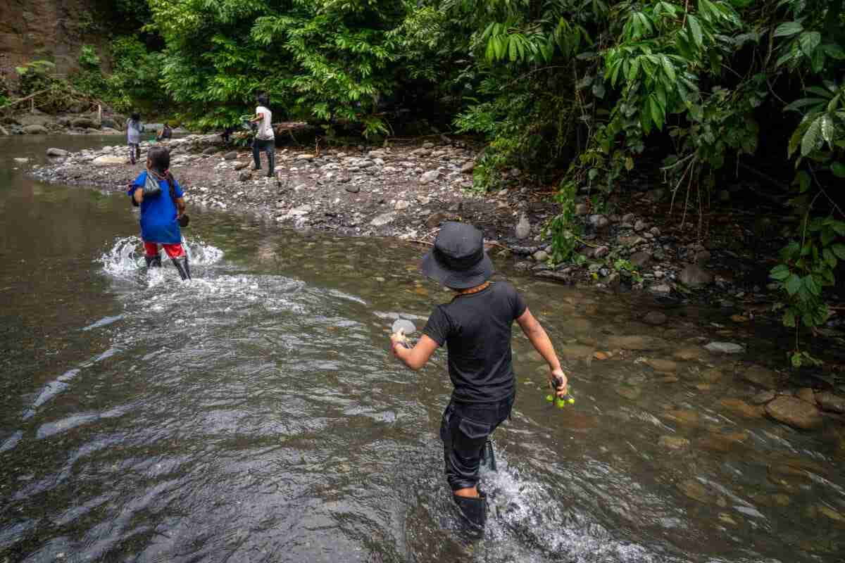 Guardia indígena infantil recorre la Amazonía para aprender a defenderla en Ecuador