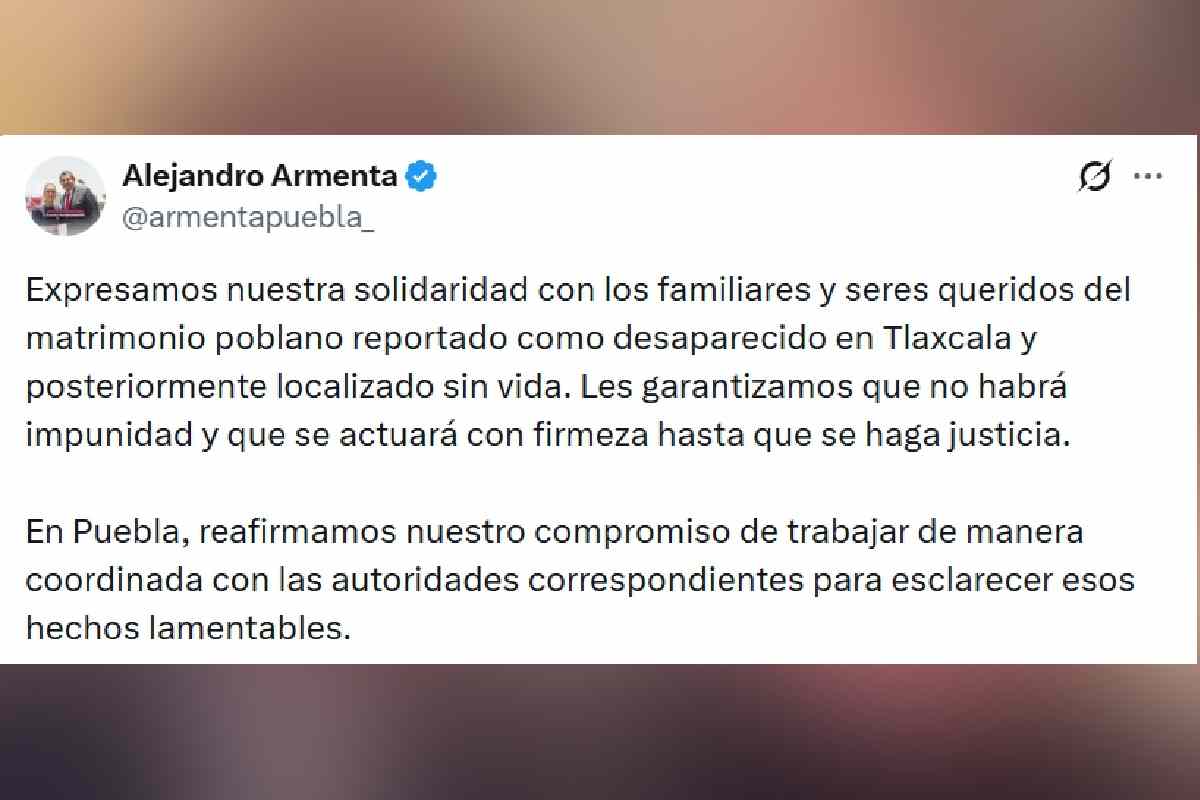 Hallan sin vida a pareja desaparecida en Puebla