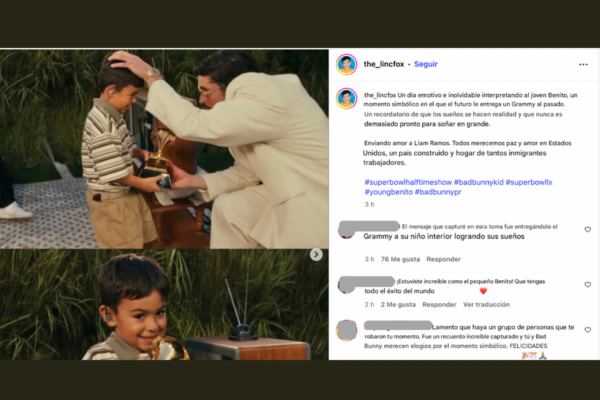 El niño que participó en el espectáculo de medio tiempo del Super Bowl en realidad es Lincoln Fox, un actor infantil que representó al cantante cuando era menor. 