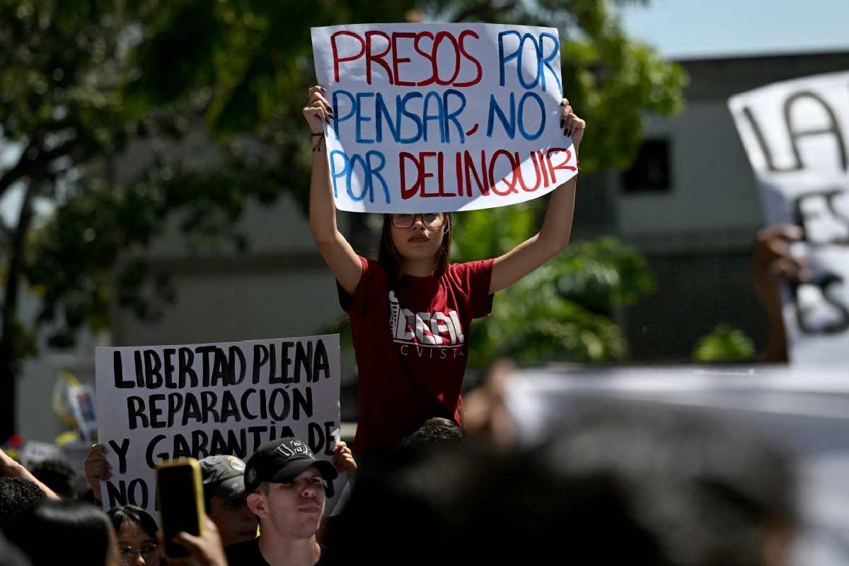 Protesta en Venezuela a más de un mes de la caída de Maduro