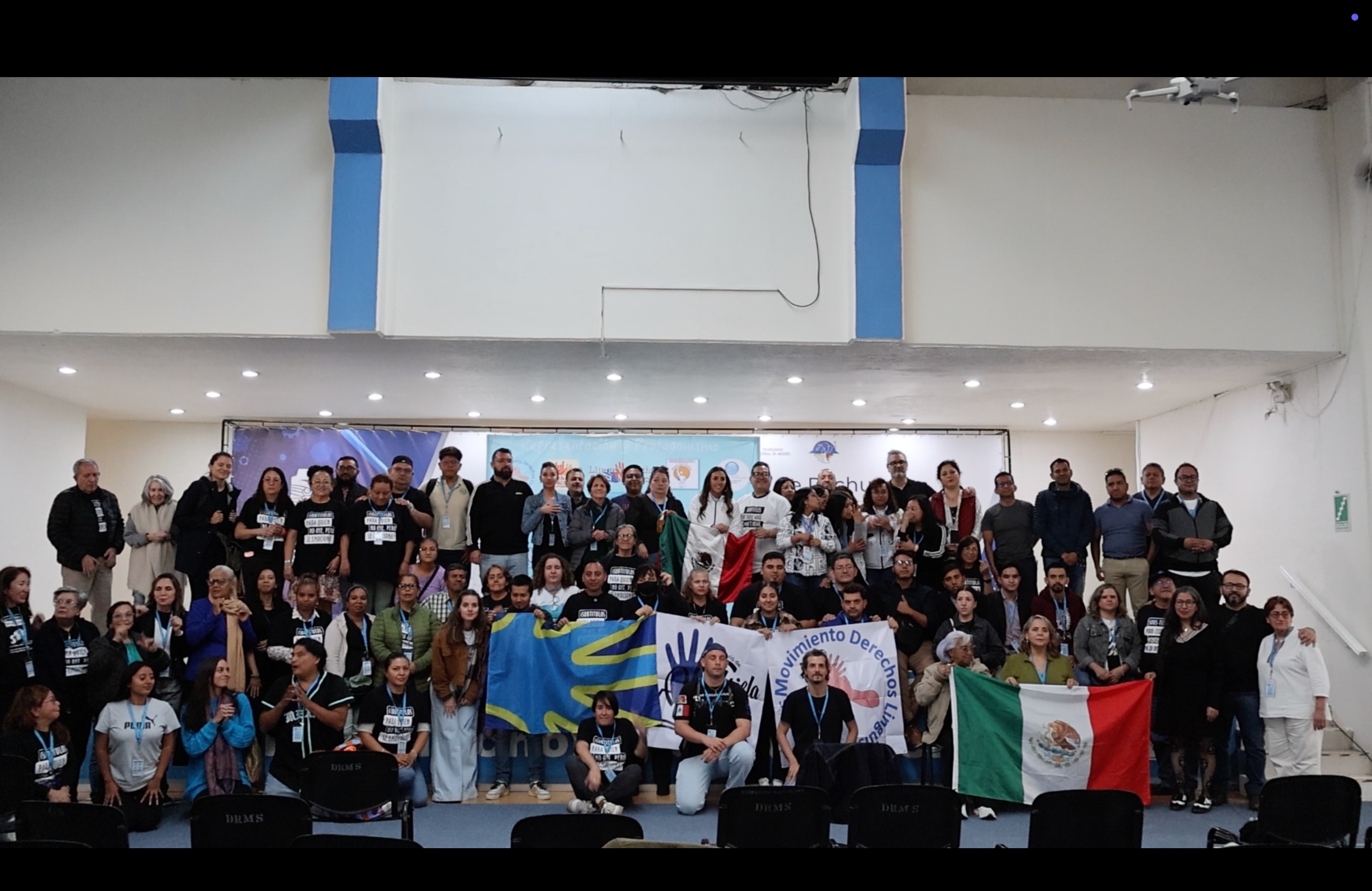 Participantes del II Congreso Nacional de la Lengua de Señas Mexicana (ConaLSM),