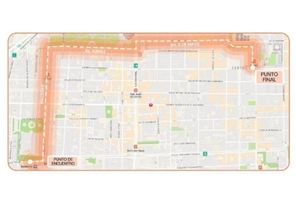 Ruta Marcha trabajadores del Metro CDMX