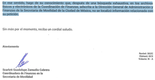 La Secretaría de Movilidad y el Sistema de Transporte Colectivo Metro señalaron no contar con documentación oficial sobre rutas alternas ni con estudios de impacto ambiental y social relacionados con este proyecto de la Línea 3 del Metro de la CDMX.