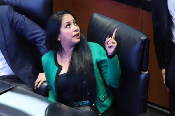 La Senadora del Partido Verde fue descubierta mientras utilizaba un salón de belleza en el Senado