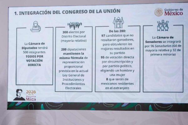 Sheinbaum defiende eliminación de plurinominales