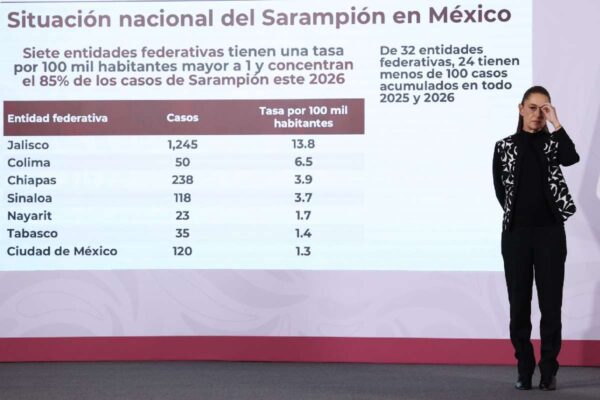 Siete estados concentran casos de sarampión en lo que va del 2026; se priorizará vacunación