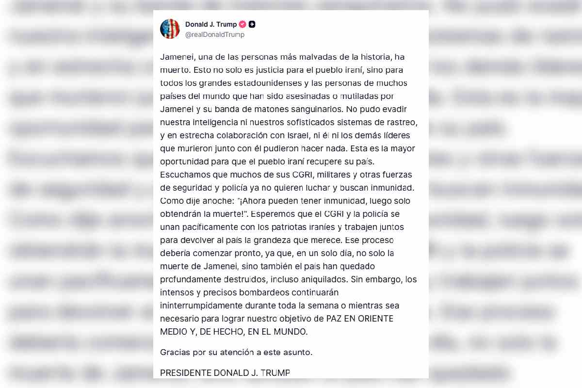 Trump Irán muerte ayatola