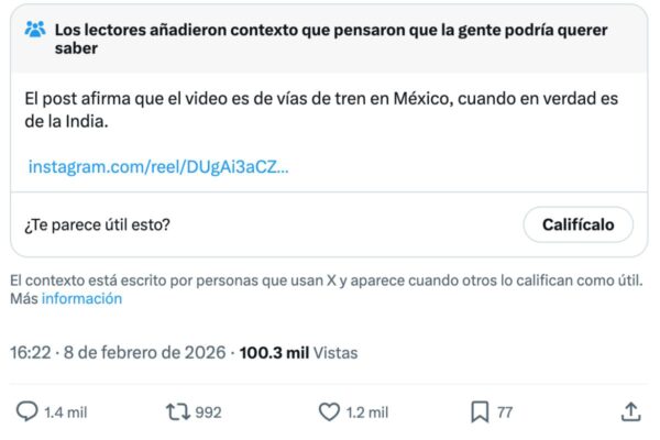 Fuente: Captura de las notas de la comunidad de X.