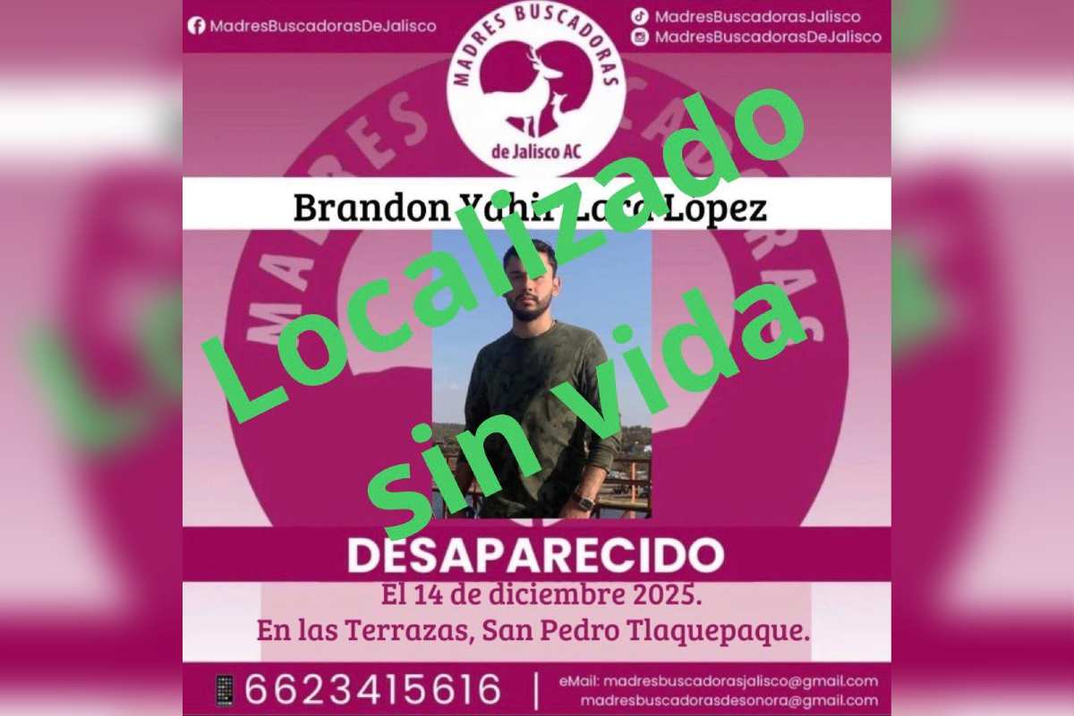 Buscadoras hallan en Jalisco el cuerpo de Brandon Lara a metros de zona ya revisada por autoridades; acusan abandono institucional