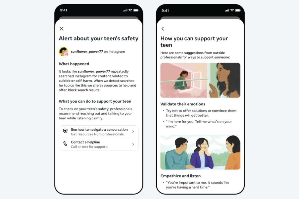 instagram alerta padres suicidio
