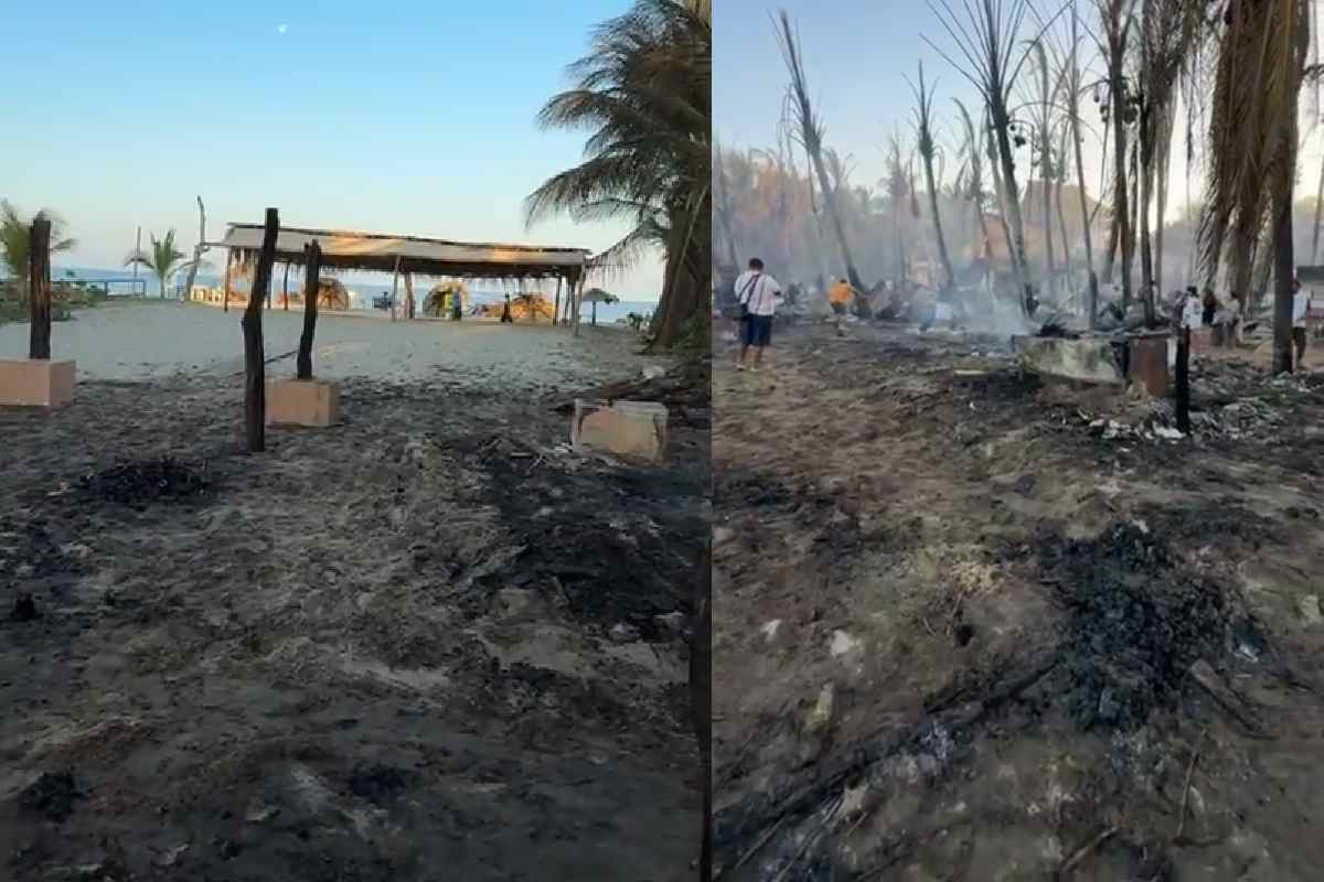 Punta Zicatela incendio oaxaca