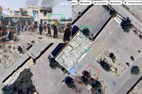 Fuente: Captura de pantalla de Google Maps e imagen de la agencia EFE.