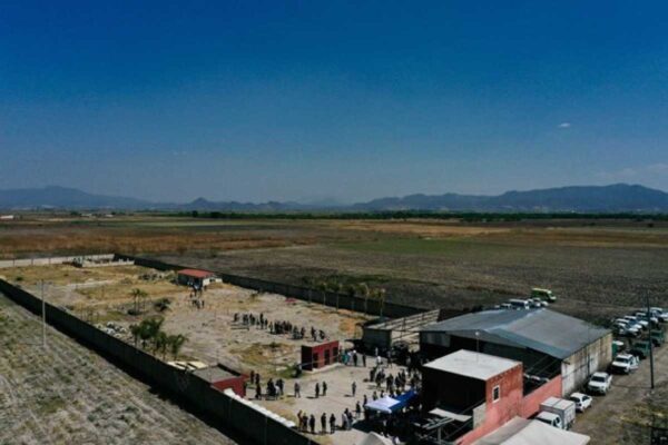 Vista del rancho Izaguirre el 20 de marzo de 2025, cuando las autoridades organizaron un recorrido por el predio. (Lucía Flores)