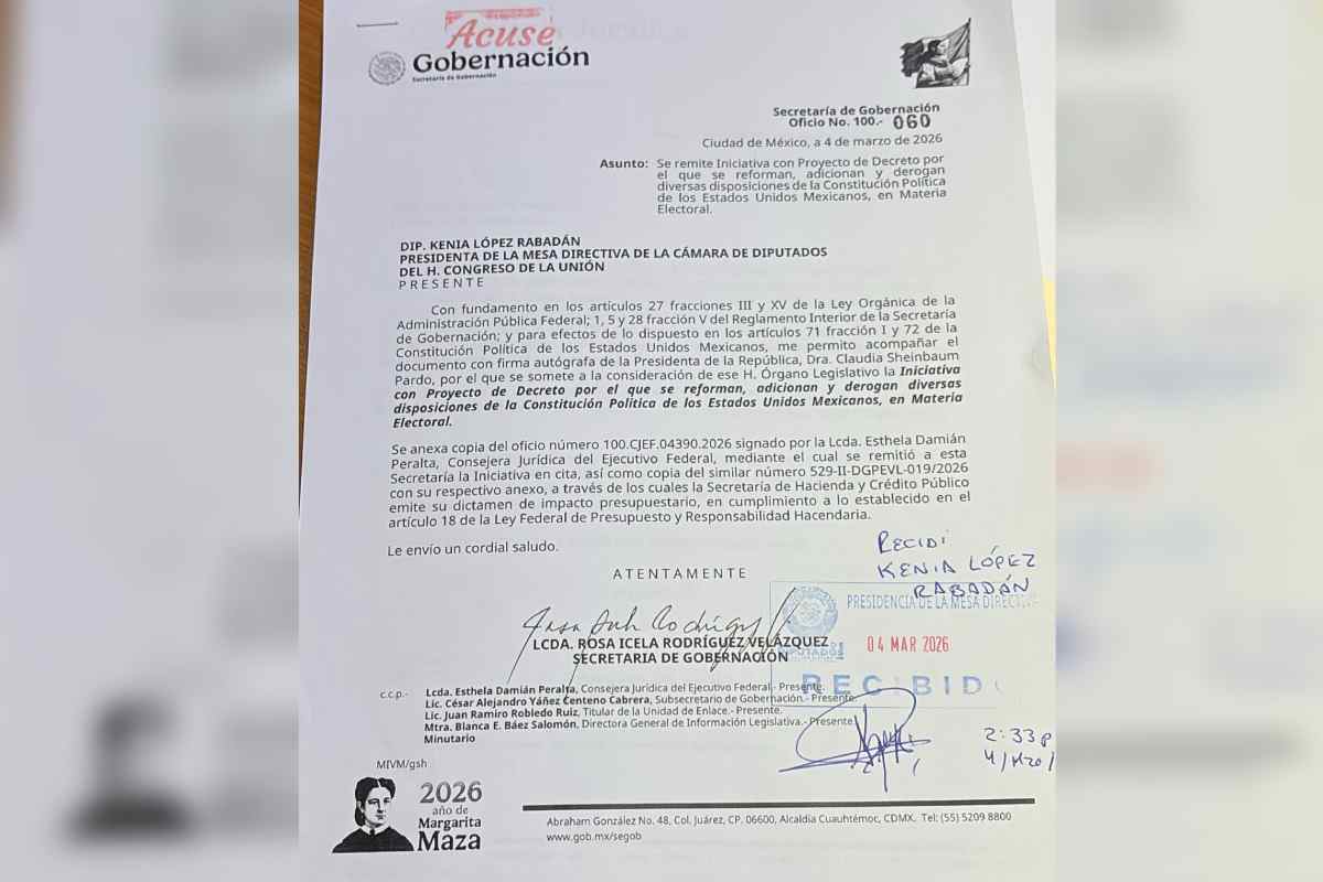 Acuse de Reforma Electoral. Foto: Especial